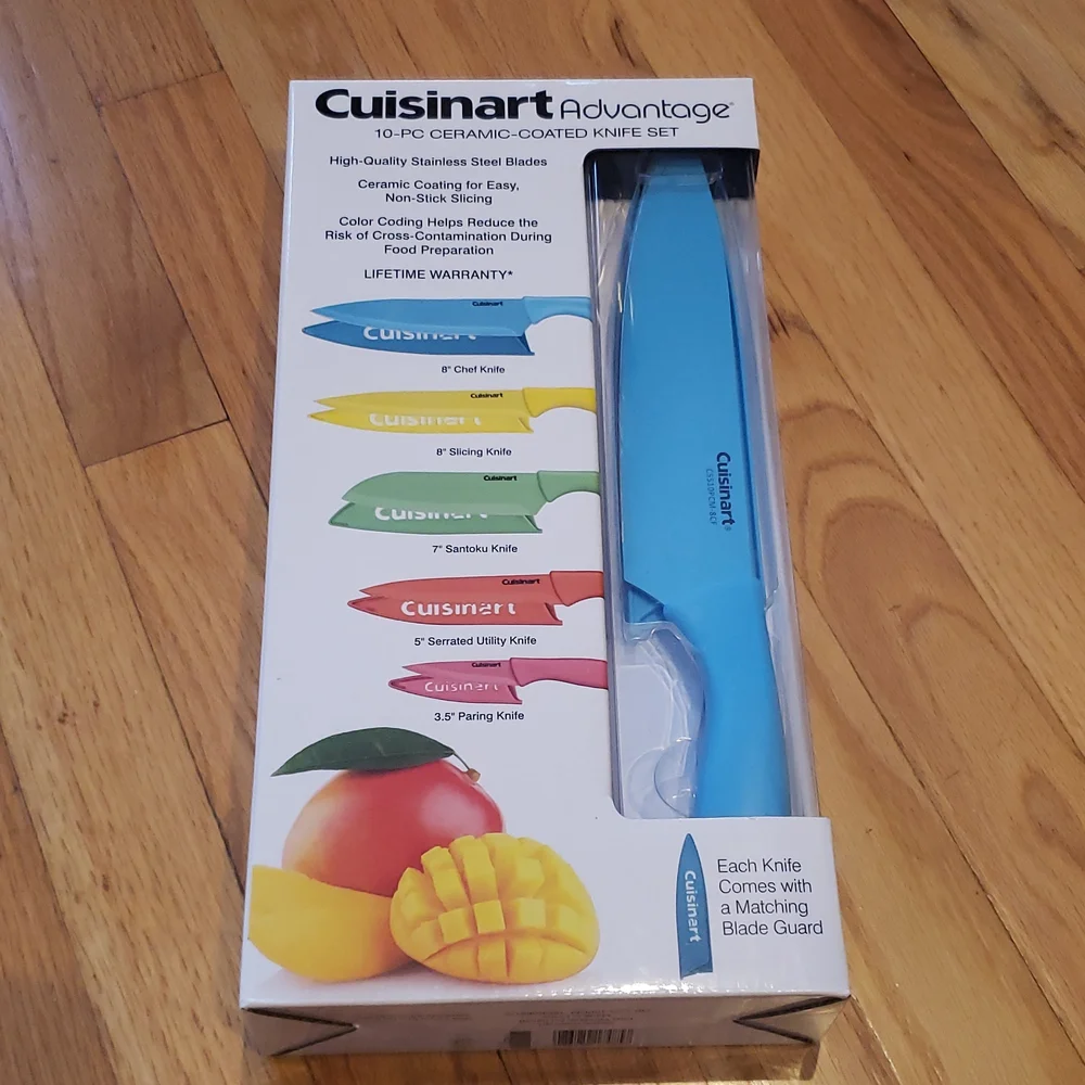 10-PC Ceramic coded knife set.